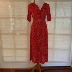 Ba&sh Red Azala Print Dress